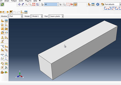 آموزش شبیه سازی تغییر شکل پلاستیک الاستیسیته در نرم افزار اباکوس 